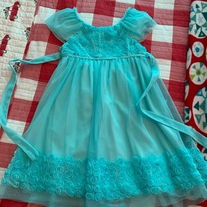 Girls Aqua Jona Michelle Rosey Tulle Dress